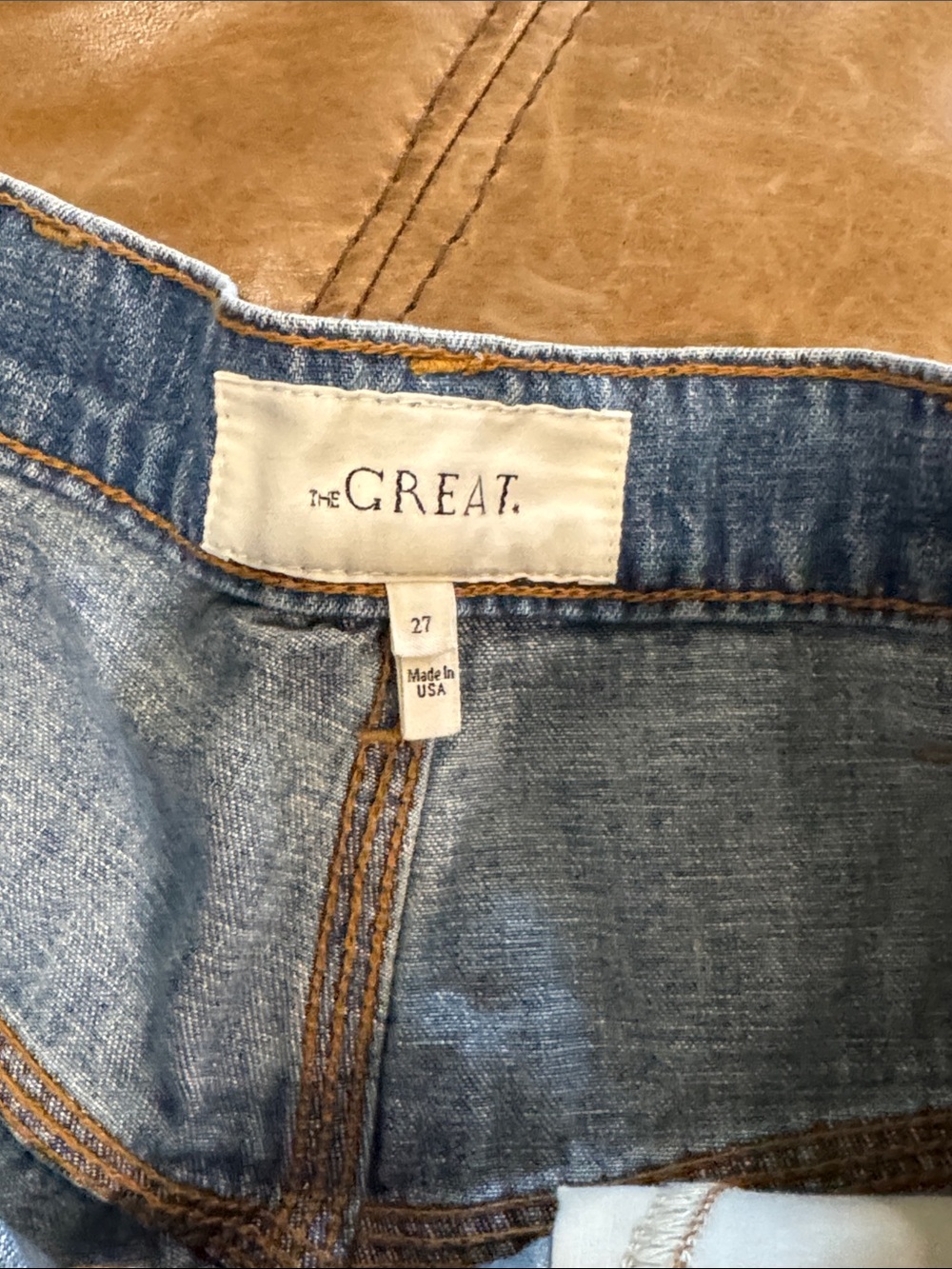 THE GREAT. Wayne Jean Straight Leg High-Rise Jeans 27 LONG - Picture 7 of 11